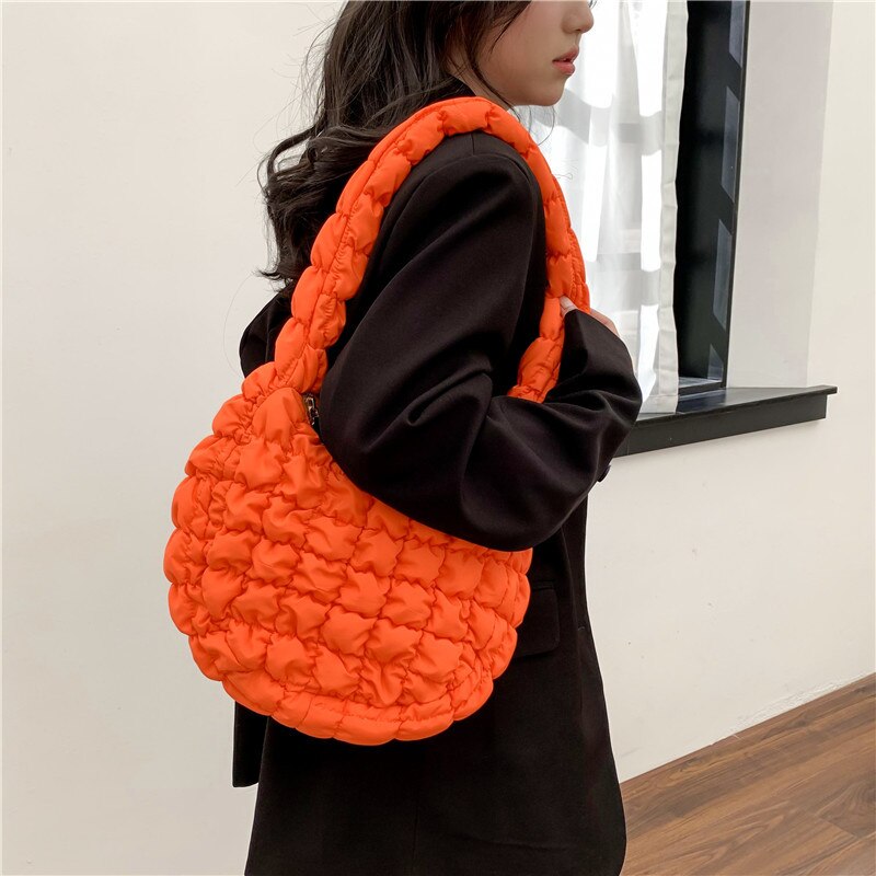 Antmvs Antmvs Quilted Padded Crossbody Bag for Women Pleated Bubbles Cloud Shoulder Bags Large Tote Bucket Designer Bag Ruched Handbags mini