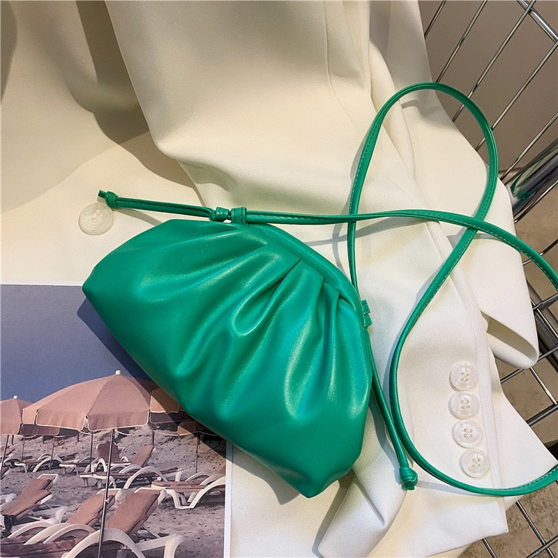 Antmvs Antmvs Spring New Simple Women Cloud Messenger Bag All-match Ladies PU Leather Crossbody Bag Female Evening Party Clutches and Purse