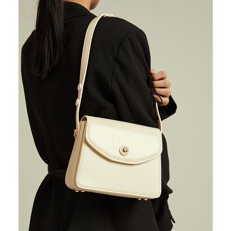 Antmvs Graduation Gift Vintage Pearl Chain Women Small Square Shoulder Bag Solid Color Female Messenger Bags Design PU Leather Ladies Handbags Tote