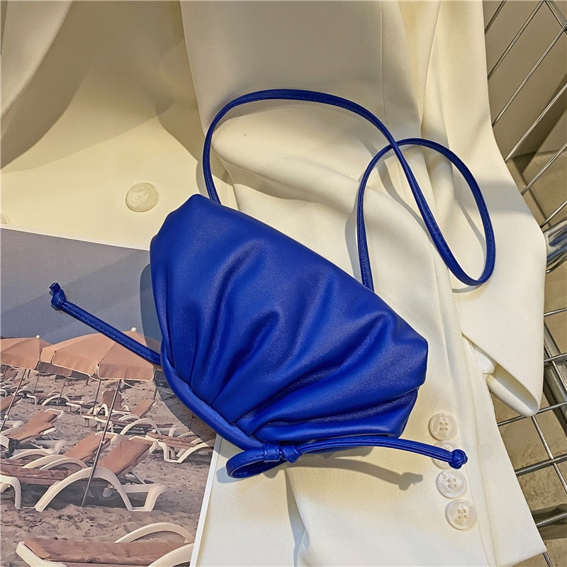 Antmvs Antmvs Spring New Simple Women Cloud Messenger Bag All-match Ladies PU Leather Crossbody Bag Female Evening Party Clutches and Purse