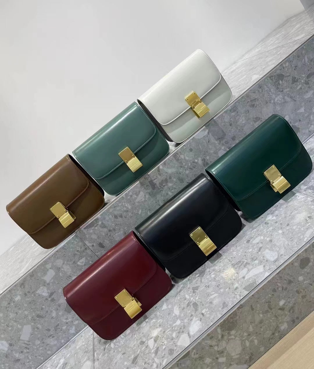 Antmvs Antmvs Women’s Genuine Leather Shoulder Bag Trend Brand Small Square Bags Luxury Designer Handbag Fashion Messenger BagsTofu Bags