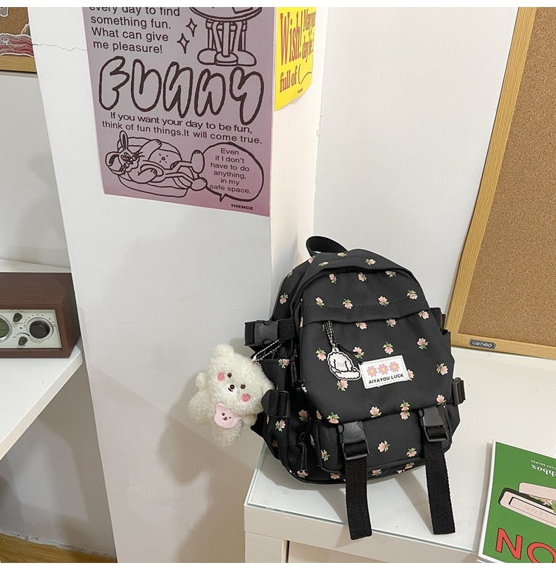 Antmvs Antmvs Small Women's Backpack Girl Schoolbag Fashion Nylon Travel Backpack Girls' Harajuku Style Casual Schoolbag Mini Backpack Mochila