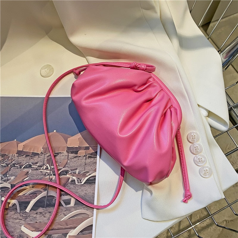 Antmvs Antmvs Spring New Simple Women Cloud Messenger Bag All-match Ladies PU Leather Crossbody Bag Female Evening Party Clutches and Purse