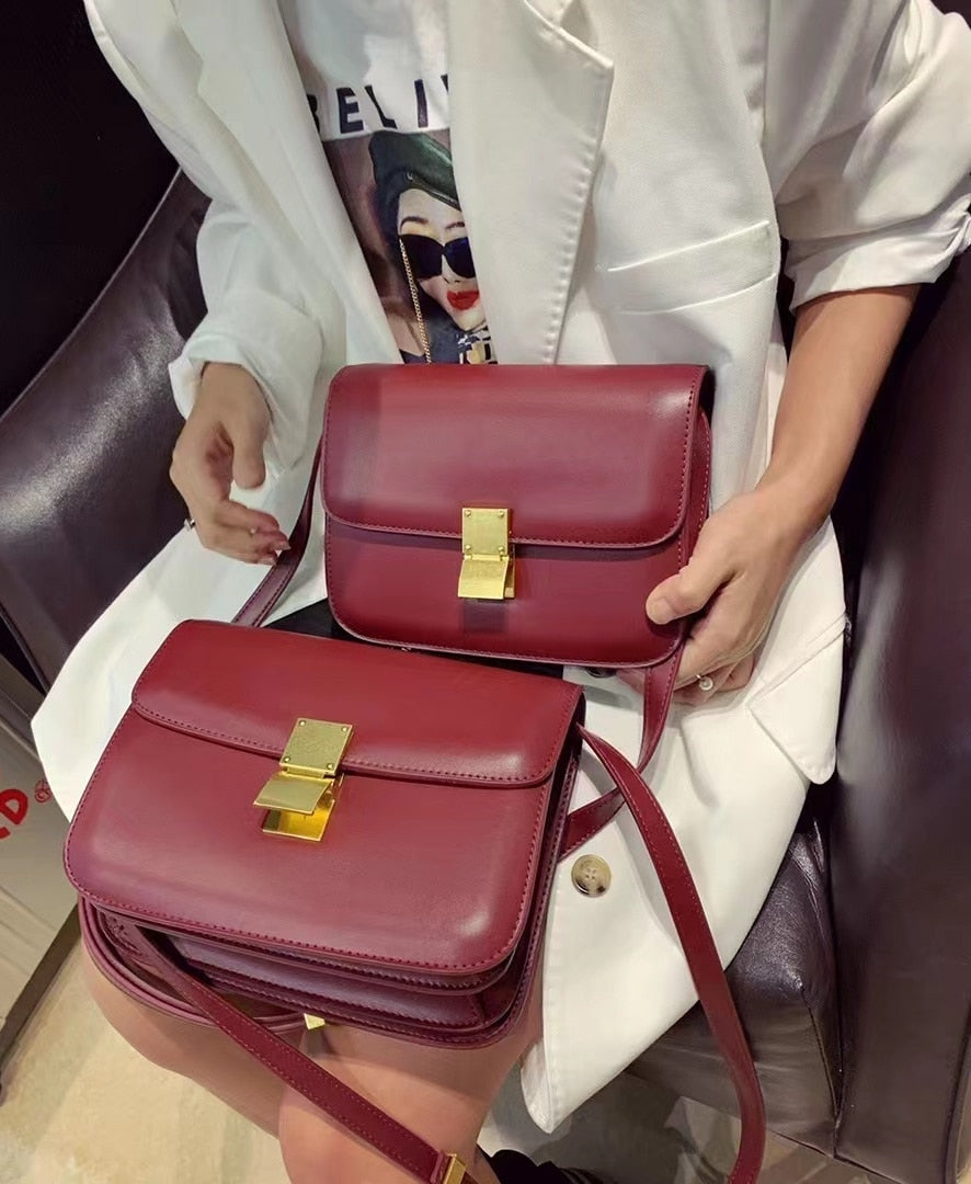 Antmvs Antmvs Women’s Genuine Leather Shoulder Bag Trend Brand Small Square Bags Luxury Designer Handbag Fashion Messenger BagsTofu Bags