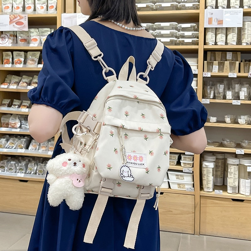Antmvs Antmvs Small Women's Backpack Girl Schoolbag Fashion Nylon Travel Backpack Girls' Harajuku Style Casual Schoolbag Mini Backpack Mochila