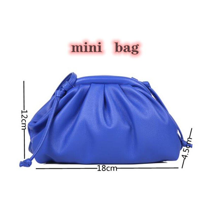 Antmvs Antmvs Spring New Simple Women Cloud Messenger Bag All-match Ladies PU Leather Crossbody Bag Female Evening Party Clutches and Purse
