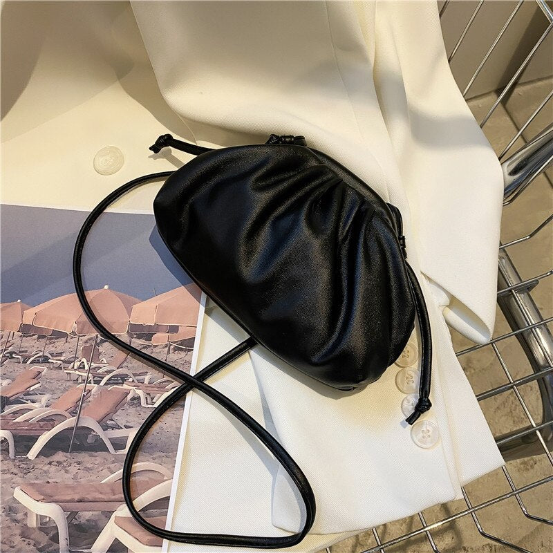 Antmvs Antmvs Spring New Simple Women Cloud Messenger Bag All-match Ladies PU Leather Crossbody Bag Female Evening Party Clutches and Purse