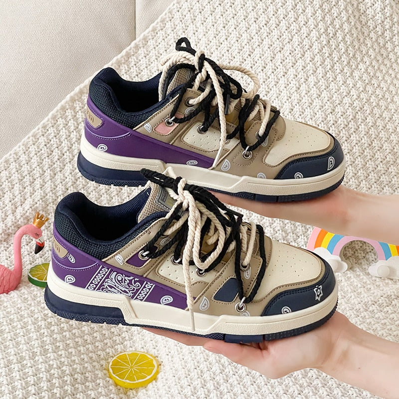 Antmvs Black Friday Antmvs Lace Up Fashion Sneakers Women Zapatillas Mujer Light Flat Shoes Couple Outdoor Running Shoes For Women Vulcanized Shoes