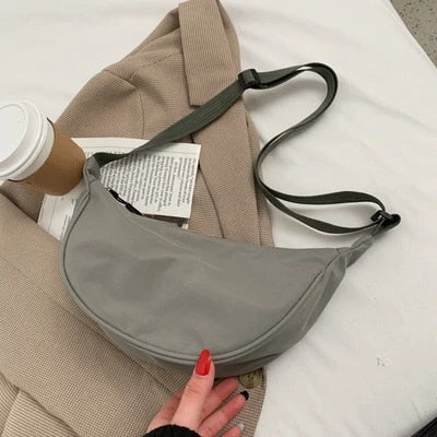 Antmvs Antmvs Solid Color Chest Bag For Women Large Capacity Travel Crossbody Female Half Moon Belt Bag Ladies Daily Street Fanny Packs