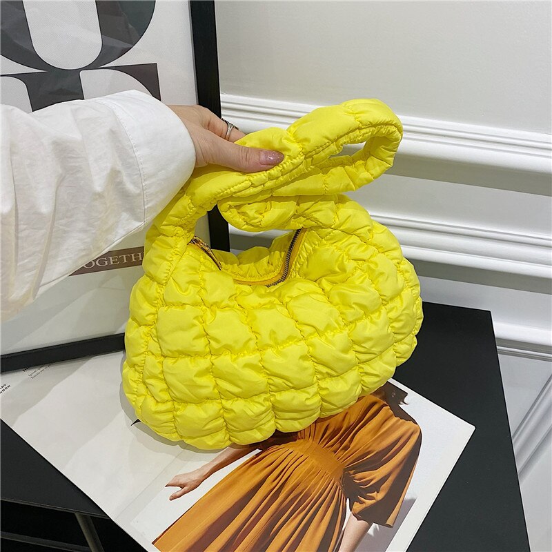 Antmvs Antmvs Quilted Padded Crossbody Bag for Women Pleated Bubbles Cloud Shoulder Bags Large Tote Bucket Designer Bag Ruched Handbags mini