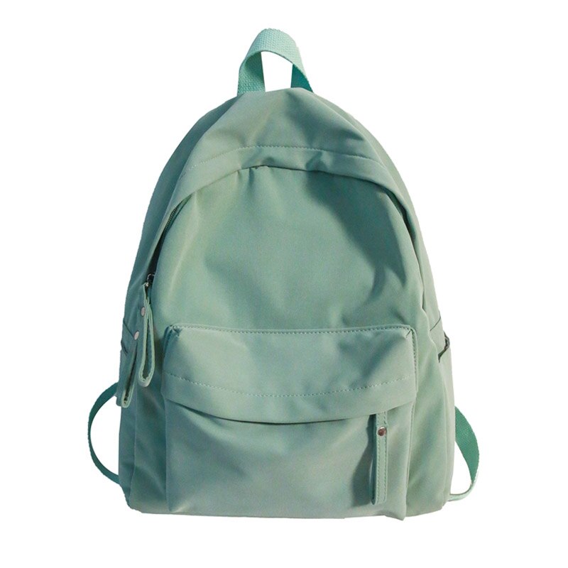 Antmvs Antmvs Simple Solid Color Backpack Women Waterproof Nylon School Bags For Teenager Girls Bookbag Lady Travel Backbag Shoulder Bag