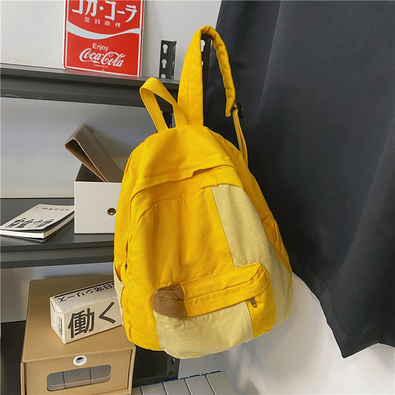 Antmvs Antmvs Fashion Panelled Women Backpack Canvas Kawaii Girl Travel Book Bags College Lady Laptop Backpacks Cute Travel Rucksack Schoolbag