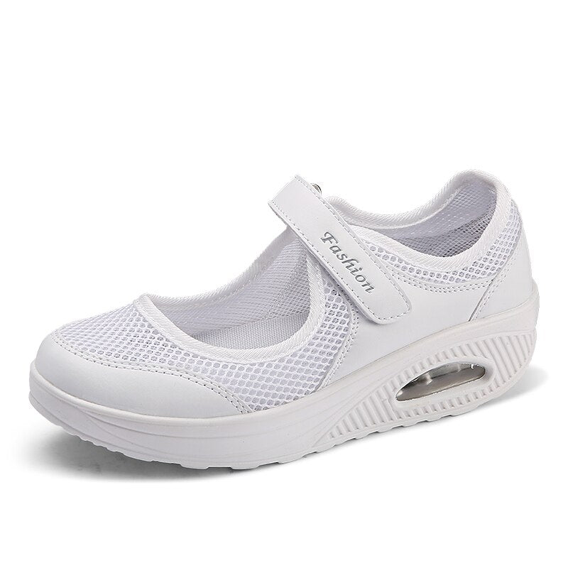 Antmvs Woman Fashion Casual Women Sneakers Soft Women Vulcanize Sneakers Shoes Mesh Sneakers Off White Air Shoes Canvas Wedges Shoes