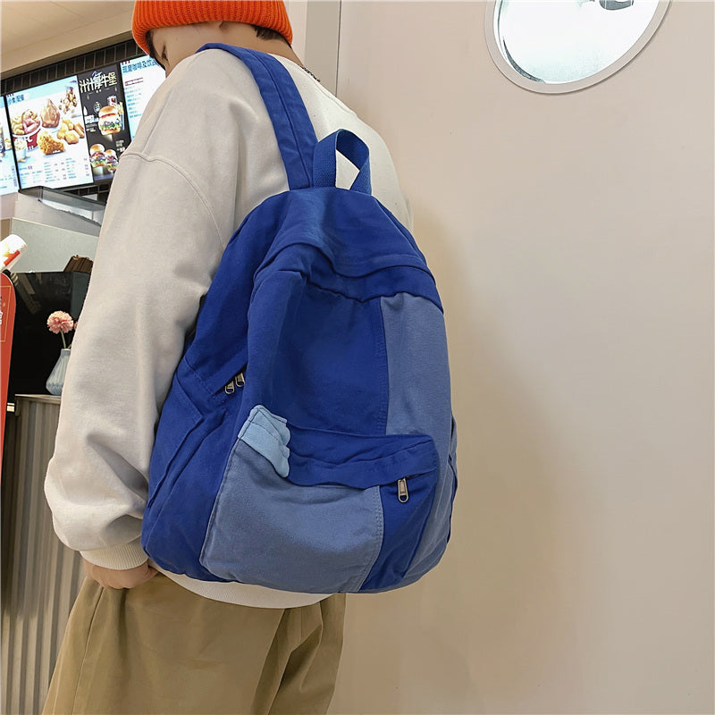 Antmvs Antmvs Fashion Panelled Women Backpack Canvas Kawaii Girl Travel Book Bags College Lady Laptop Backpacks Cute Travel Rucksack Schoolbag