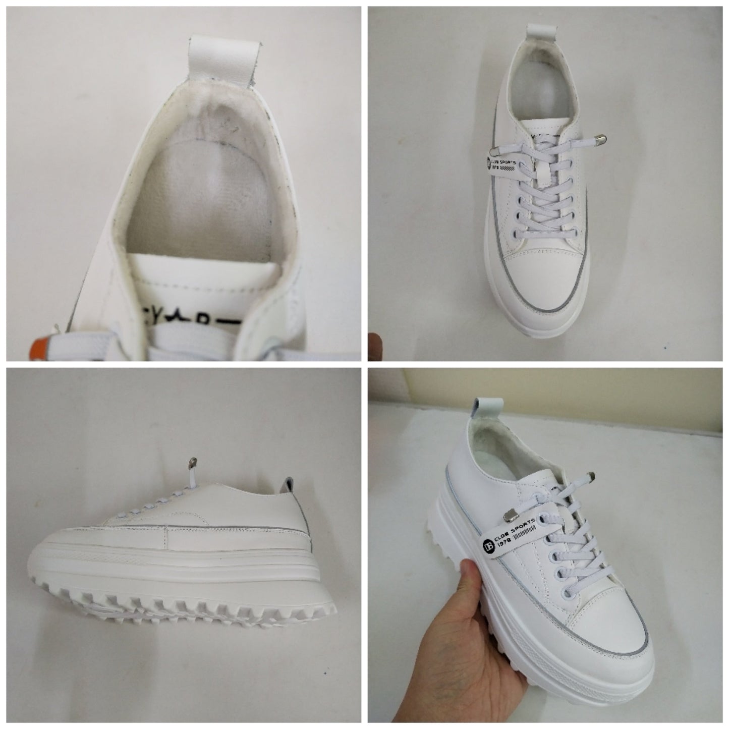 antmvs Genuine Leather 8Cm Dad Shoes Chunky Sneakers Platform Heel Wedge Women Winter Shoes Vulcanized Sneakers Tenis De Mujer