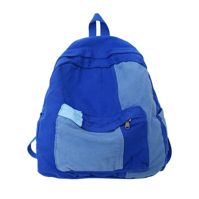 Antmvs Antmvs Fashion Panelled Women Backpack Canvas Kawaii Girl Travel Book Bags College Lady Laptop Backpacks Cute Travel Rucksack Schoolbag