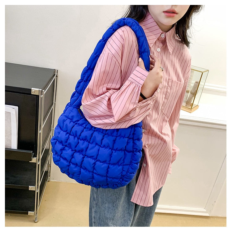 Antmvs Antmvs Quilted Padded Crossbody Bag for Women Pleated Bubbles Cloud Shoulder Bags Large Tote Bucket Designer Bag Ruched Handbags mini