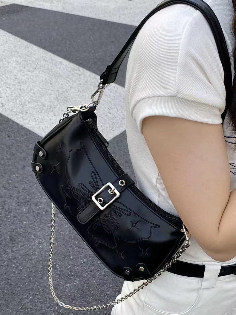 Antmvs Antmvs Fashion Design Butterfly Women's Shoulder Bags Sweet Chain Female Crossbody Bag Pu Leather Cool Girls Handbags Underarm Purse