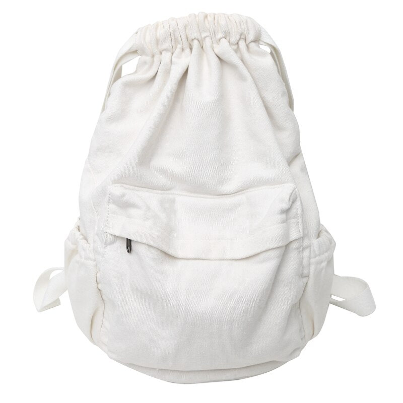 Antmvs Antmvs Women's Canvas Cute Drawstring Backpack Fashion Women's Laptop Schoolbag Fashion Women's Backpack Cool Girl Travel Schoolbag