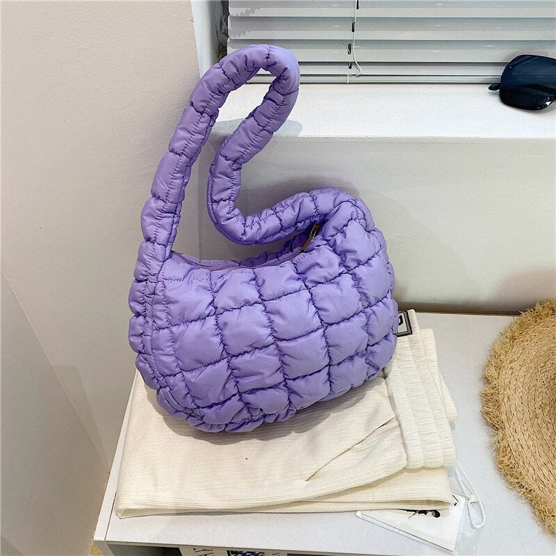 Antmvs Antmvs Quilted Padded Crossbody Bag for Women Pleated Bubbles Cloud Shoulder Bags Large Tote Bucket Designer Bag Ruched Handbags mini