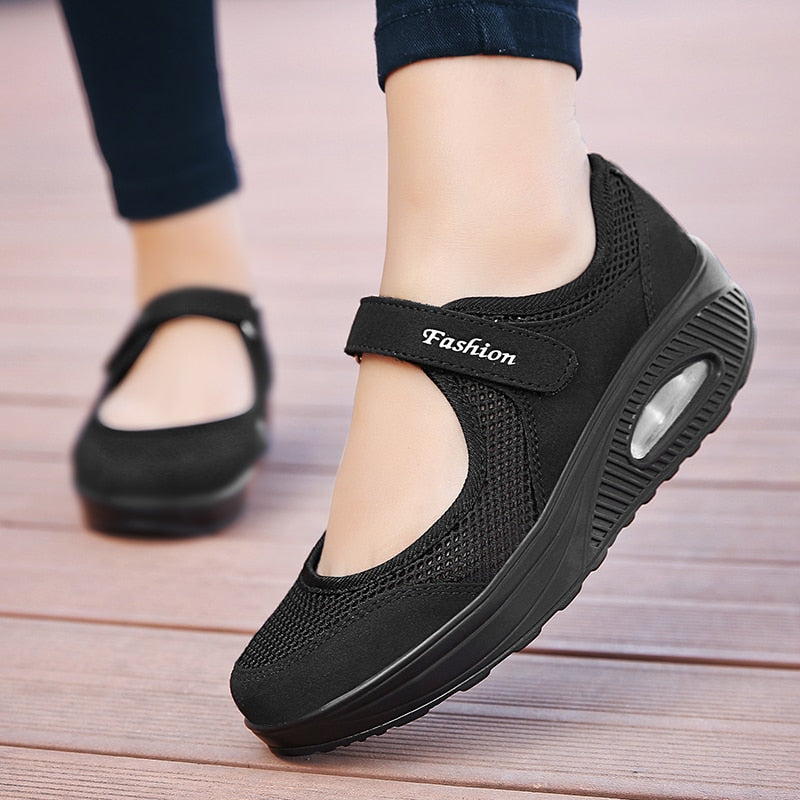 Antmvs Woman Fashion Casual Women Sneakers Soft Women Vulcanize Sneakers Shoes Mesh Sneakers Off White Air Shoes Canvas Wedges Shoes