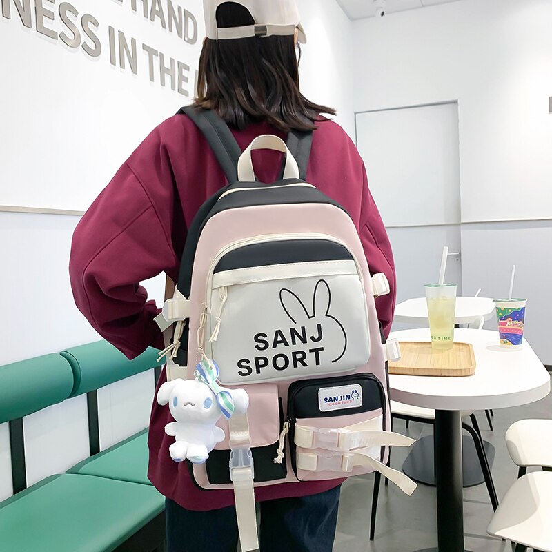 Antmvs Antmvs Women's Bag Fashion Women's Backpack Multi Pocket Casual Bag Large Capacity Travel Bag Student High Quality Backpack