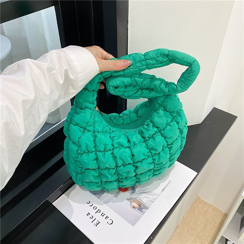 Antmvs Antmvs Quilted Padded Crossbody Bag for Women Pleated Bubbles Cloud Shoulder Bags Large Tote Bucket Designer Bag Ruched Handbags mini
