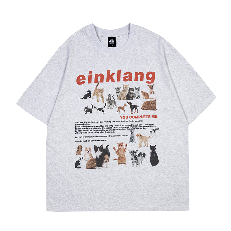 Antmvs Einklang Retro Graphic Letter Print Short Sleeve T-shirt Top