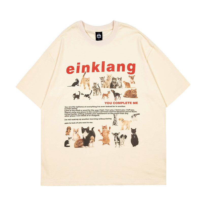 Antmvs Einklang Retro Graphic Letter Print Short Sleeve T-shirt Top