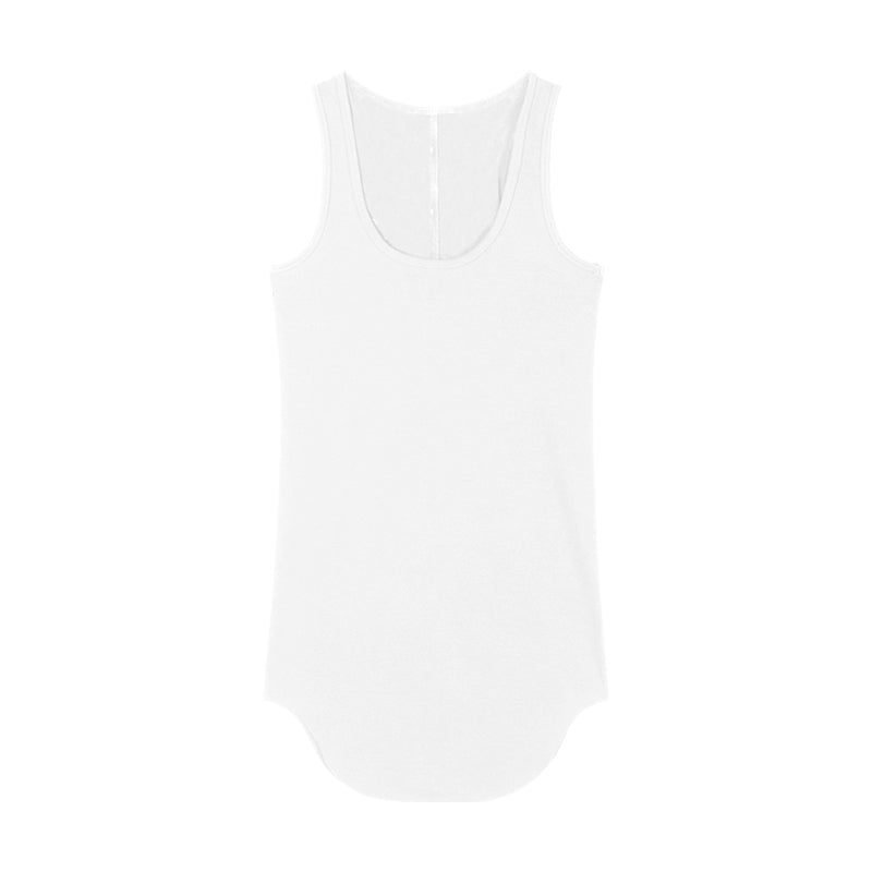 Antmvs Mendi Solid Color Mid-Length U Neck Racer Vest Camisole