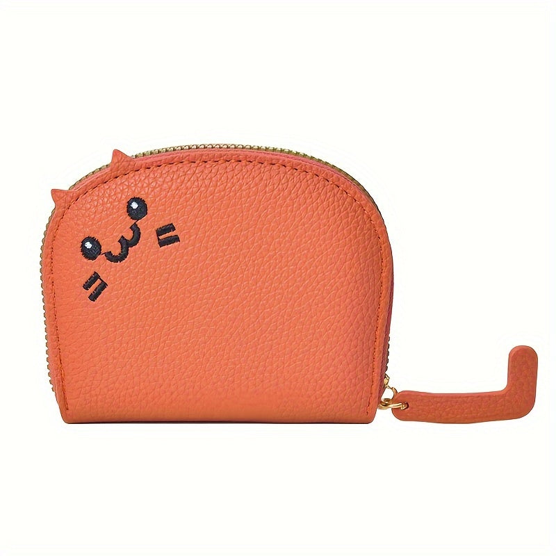 Cute Cartoon Cat Mini Coin Purse, Sweet Style Faux Leather Wallet With Multiple Card Slots(10.49cmx 8.99cm)