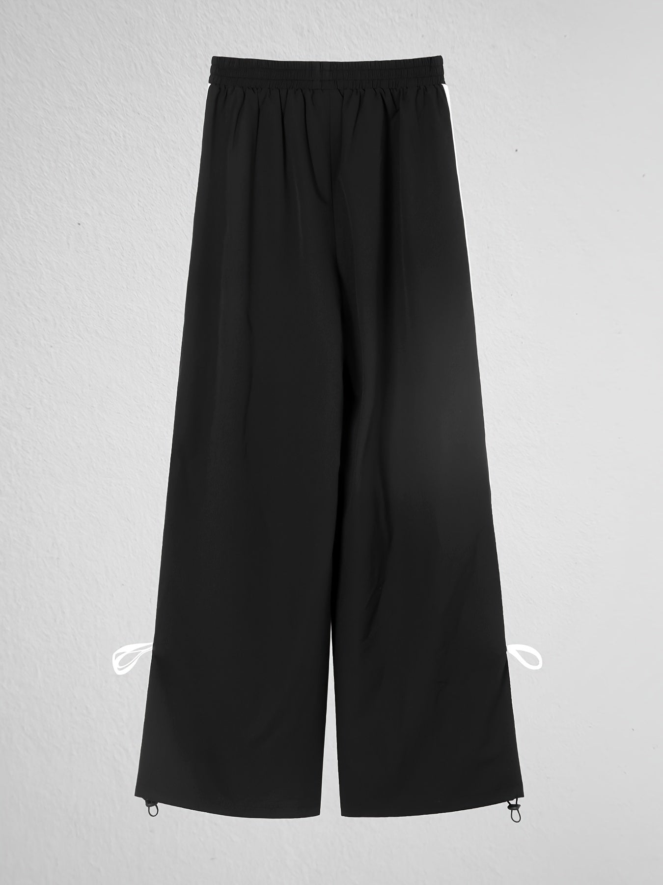 Antmvs Striped Print Loose Pants, Casual Bow Decor Pants For Spring & Fall, Women's Clothing