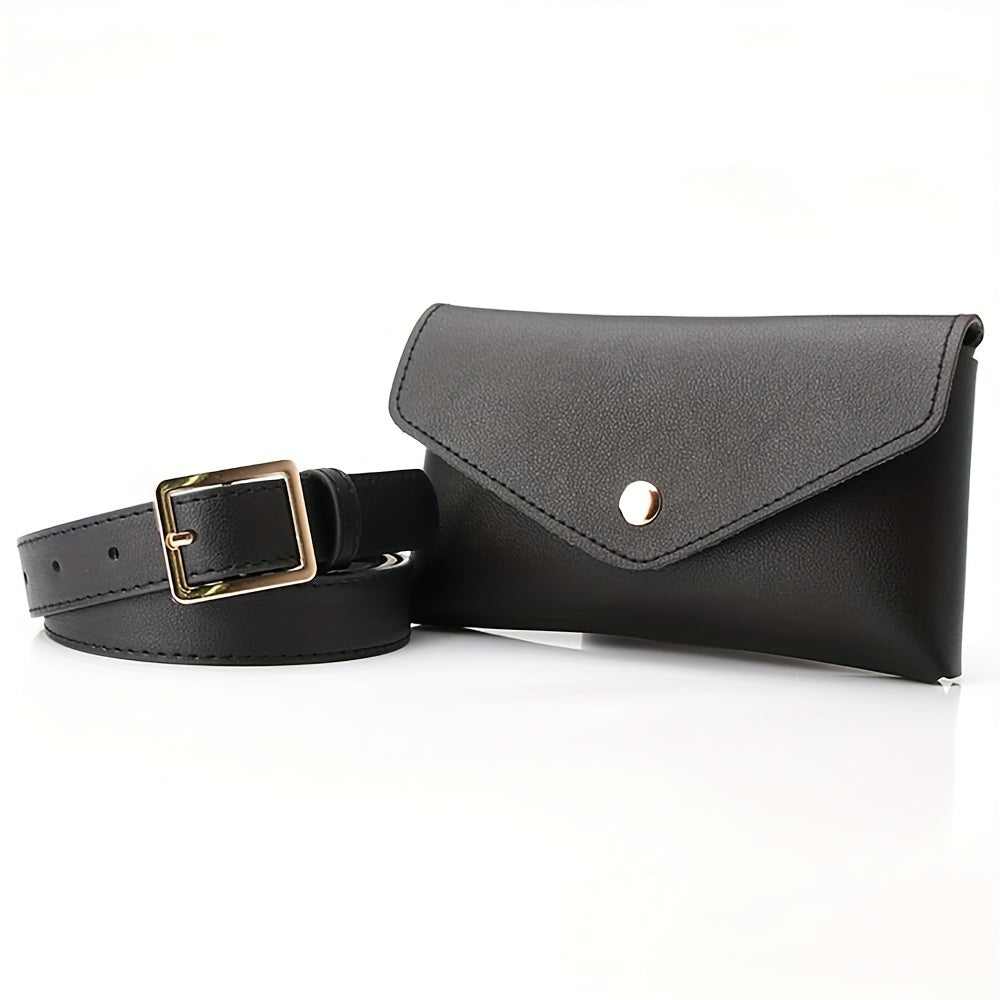 Stylish Waist Bags Women Leather PU Adjustable Waist Bags Waist Bags Wallets Phone Bags Women Work Bags for Sports Hiking Run