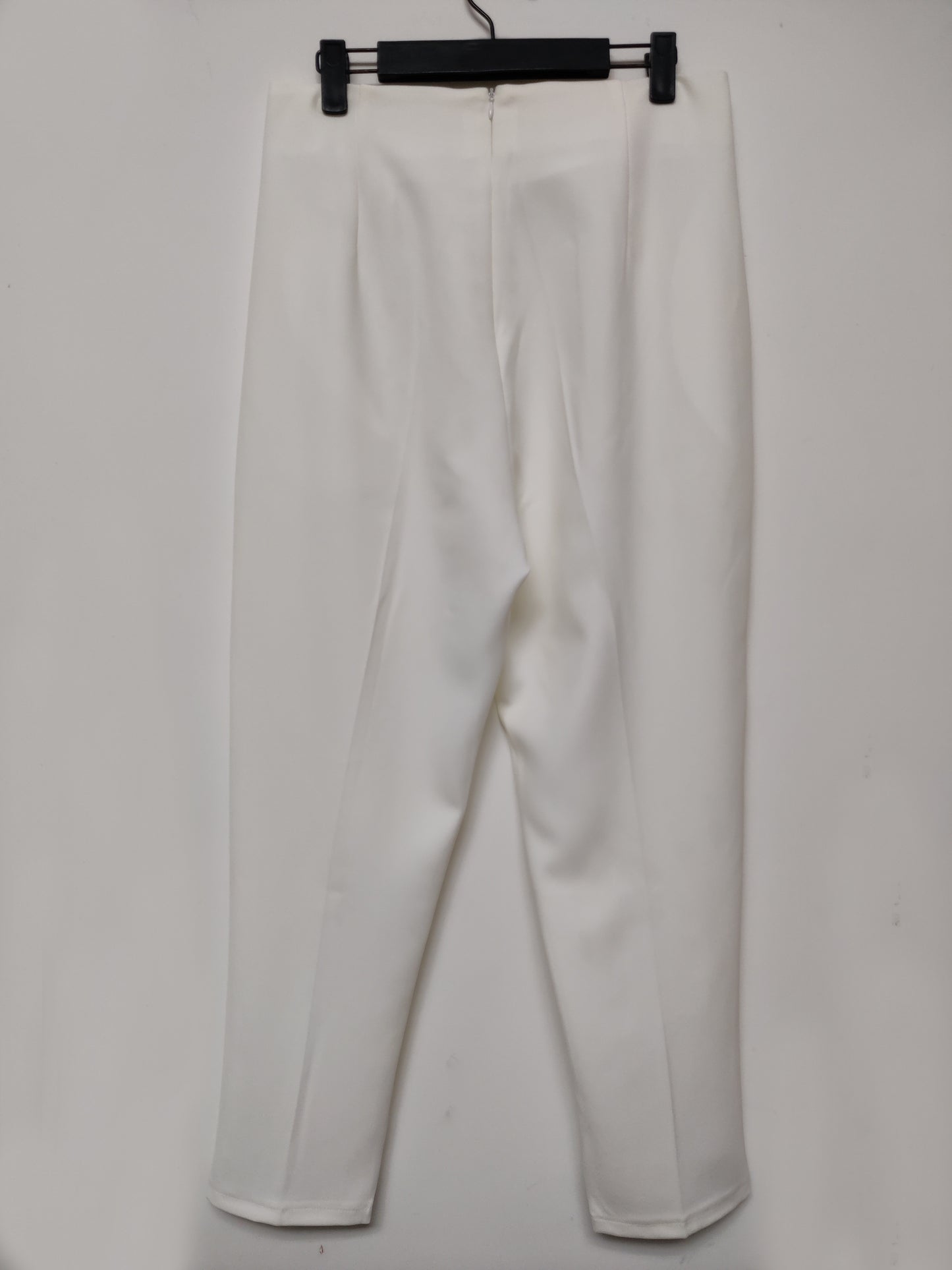 Antmvs Solid High Waist Pans, Elegant Straight Leg Button Pants, Women's Clothing