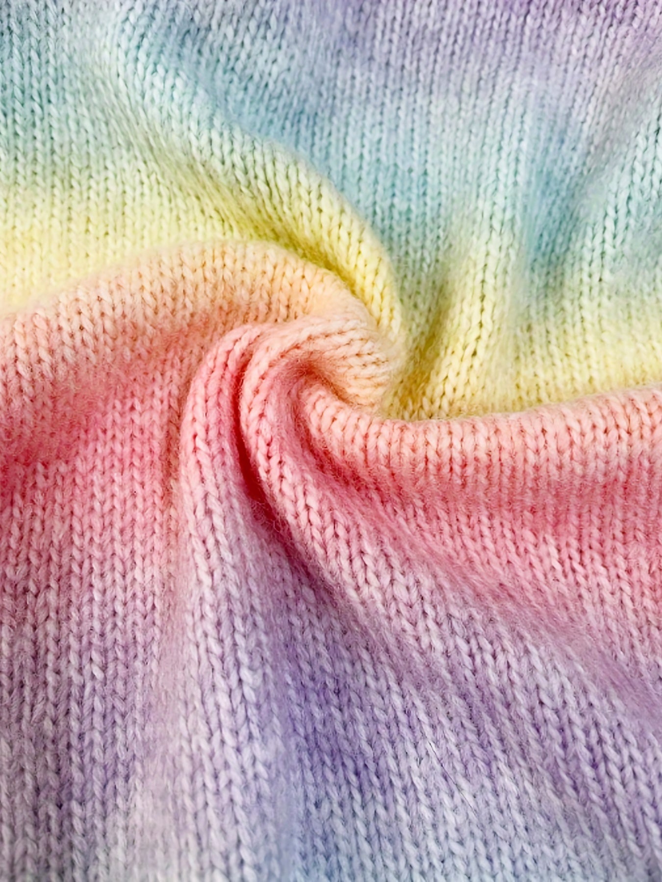 Antmvs Colorful Gradient Knit Cardigan, Casual Open Front Long Sleeve Sweater, Women's Clothing