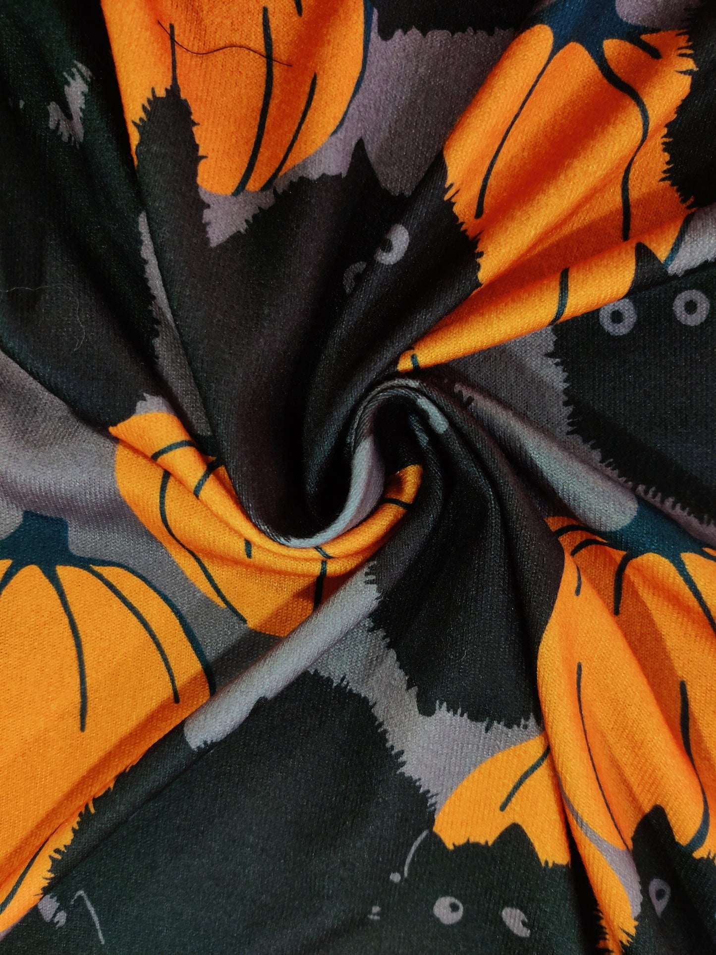 Antmvs Halloween Pumpkin Pattern Cardigan, Casual Open Front Long Sleeve Cardigan For Spring & Fall, Women's Clothing