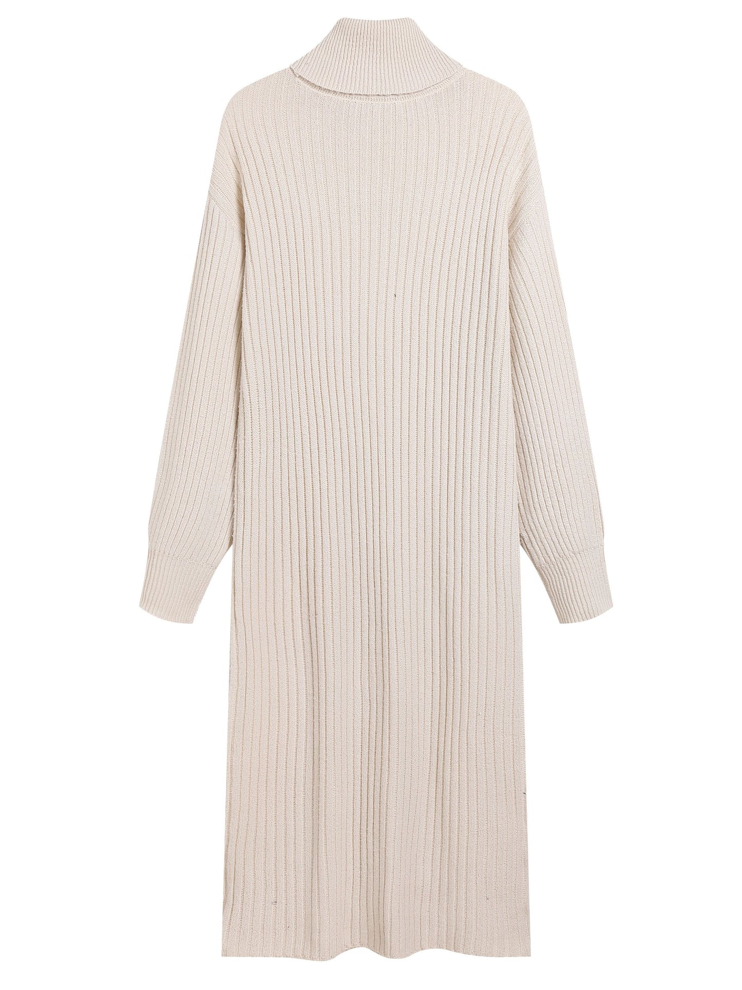 Antmvs Women's Casual Turtleneck Mid-length Maternity Dress, Fall Winter