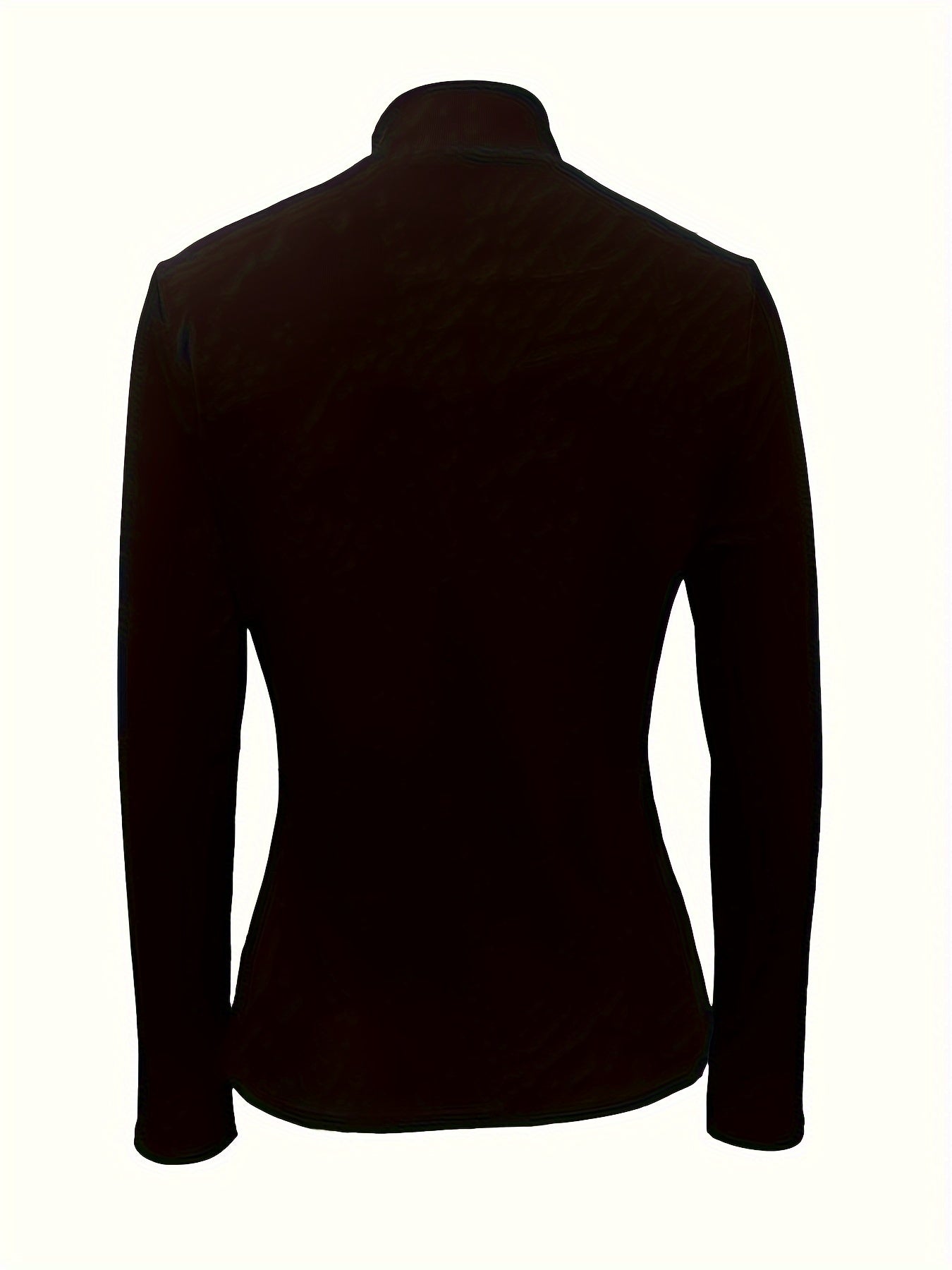 Antmvs Contrast Mesh Mock Neck Knitted Top, Elegant Long Sleeve Slim Sweater, Women's Clothing