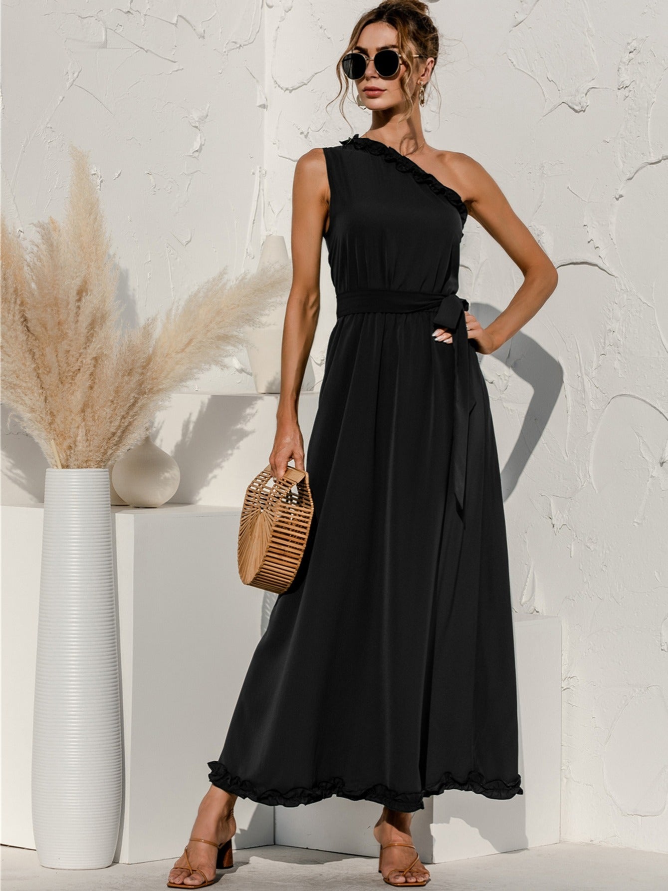 Antmvs Women's Dresses Sexy Summer Women's High Waist Fashion Slim Temperament Maxi Dresses