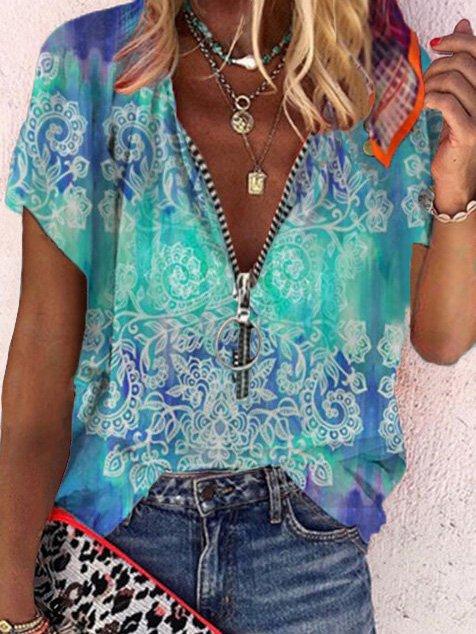 Short Sleeve Casual Shift Shirts & Tops