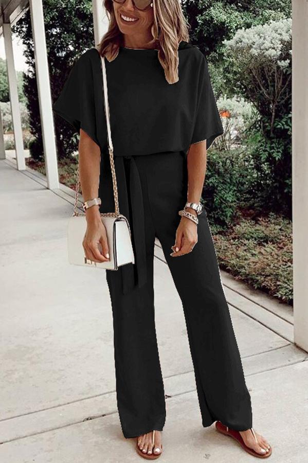 Antmvs Spring Scene Tie Loose Jumpsuit