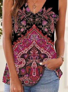 Paisley Sleeveless Shirts & Tops
