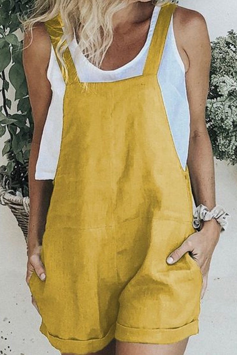 Antmvs Fashion Street Solid Spaghetti Strap Straight Jumpsuits(4 Colors)