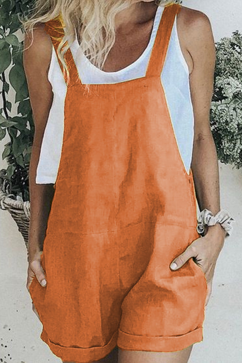 Antmvs Fashion Street Solid Spaghetti Strap Straight Jumpsuits(4 Colors)