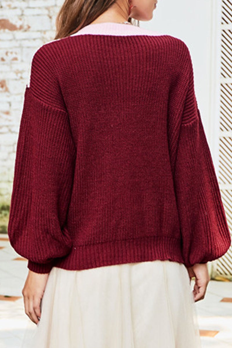 Fashion Street Solid Split Joint O Neck Tops