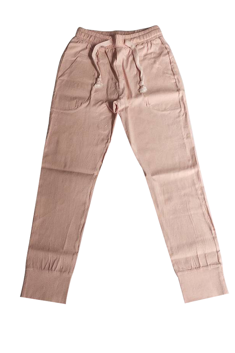 Antmvs Street Solid Draw String Regular Pencil Solid Color Bottoms(3 Colors)