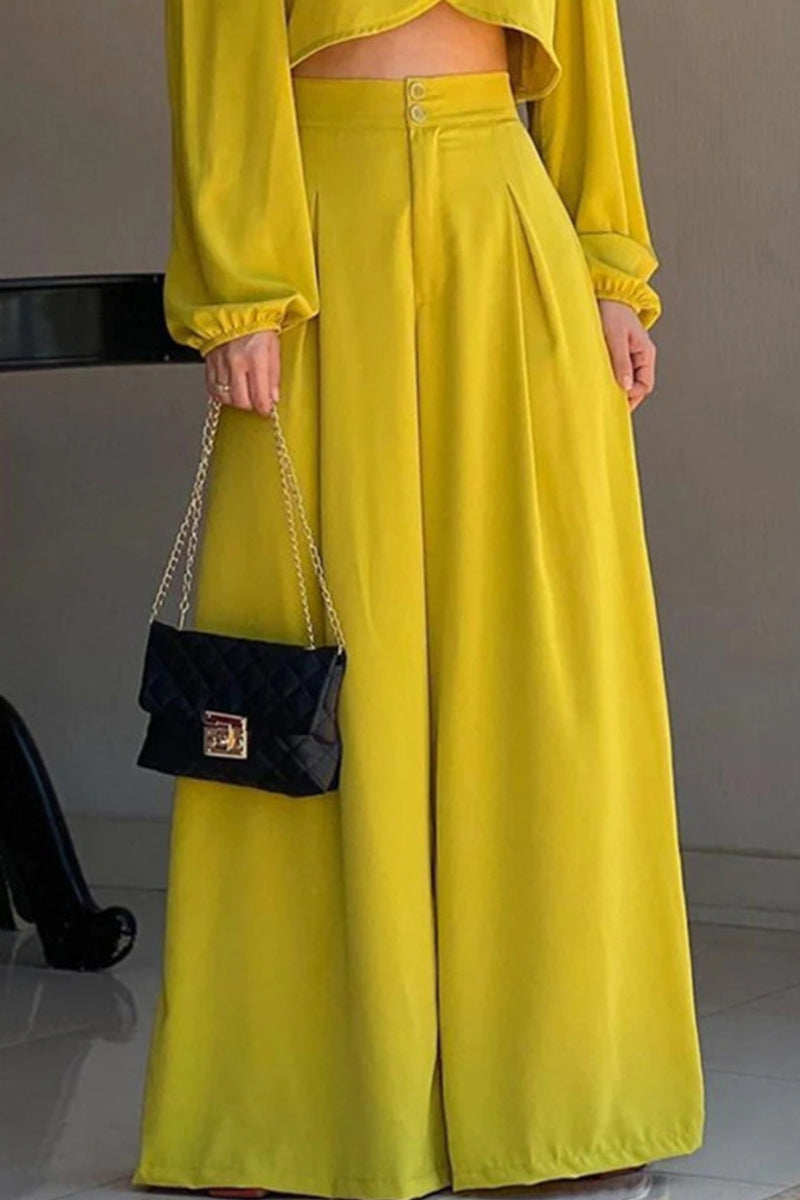 Antmvs Elegant Solid Asymmetrical Half A Turtleneck Long Sleeve Two Pieces