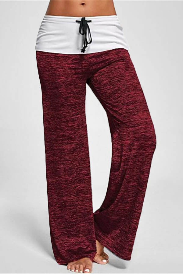 Antmvs Fashion Casual Patchwork Yoga Sweatpants