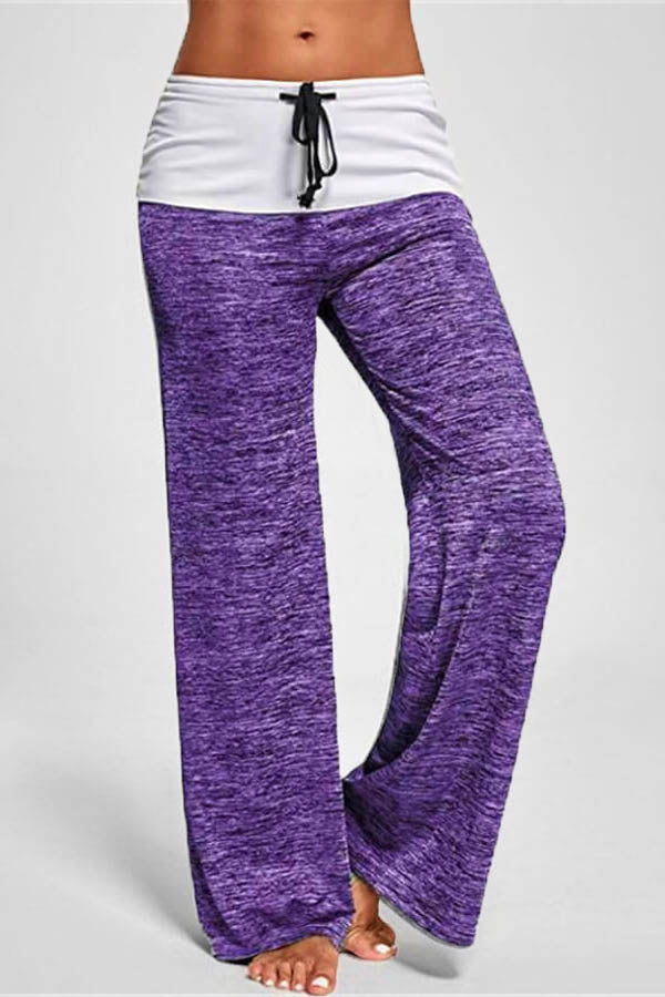 Antmvs Fashion Casual Patchwork Yoga Sweatpants
