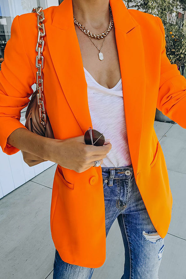 Antmvs Standards Pocketed Bright Colour Blazer Shorts Suit